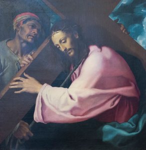 Christus draagt het kruis door Girolamo Muziano