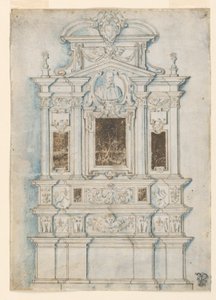 Ontwerp voor een Grafmuurmonument door Girolamo Rainaldi