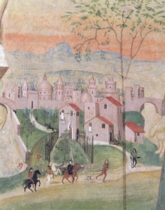 Uitzicht op de stad Prato (detail)