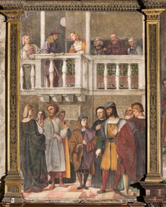 Het wonder van het glas, School van de Heilige, Basiliek van Sint-Antonius, Padua, Italië door Girolamo Tessari