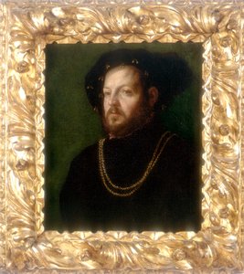 Portret van een man, werk van Girolamo da Carpi, bewaard in de Galleria Estense in Modena