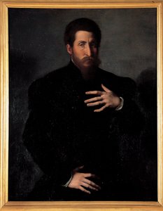 Portret van een viriele man door Girolamo da Carpi