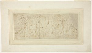 Processie van figuren en ossen door Girolamo da Carpi