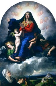 De Verschijning van de Maagd door Girolamo da Carpi
