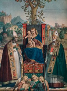 Maagd en Kind met Sint Lorenzo Giustiniani en Zeno, 1874, 1903 door Girolamo dai Libri