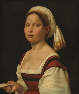 Portret van een Jonge Vrouw, ca. 1525 door Giuliano Bugiardini