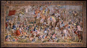 De daden van Scipio: De slag bij Zama door Giulio (after) Romano