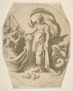 Circe en de metgezellen van Odysseus, 16e eeuw door Giulio Bonasone