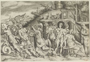Jason en Medea door Giulio Bonasone