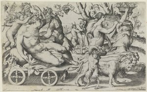 Triomf van Bacchus door Giulio Bonasone