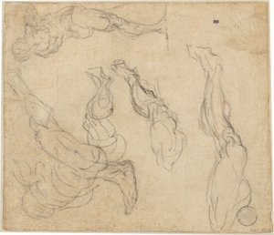 Hoofd van een jongen (verso) door Giulio Campagnola