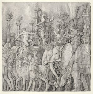 De Triomfen van Caesar: De Olifanten door Giulio Campagnola