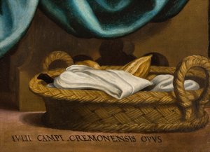 Kapel van het Heilig Sacrament, Tweede span noordzijde, Laatste Avondmaal (detail) 1569 door Giulio Campi