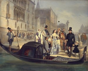 De familie Tolstoy in Venetië, 1855