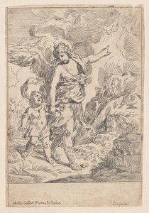 Een beschermengel die hand in hand loopt met een jong kind, 1640-1660