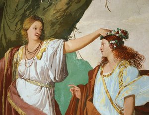 Nimf Amaryllis gekroond als winnaar van de kuswedstrijd door Giulio Carpioni
