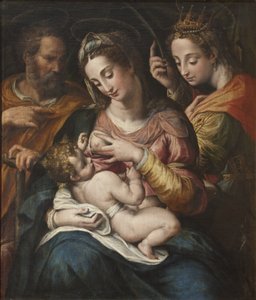 De Heilige Familie met Sint Catharina door Giulio Cesare Procaccini