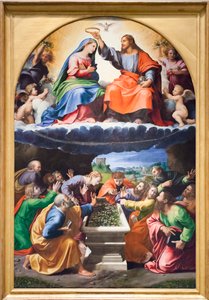 Kroning van de Maagd, of Madonna van Monteluce, c.1525 door Giulio & Penni Giovanni Francesco (il Fattore) (c.1488 1528) Romano