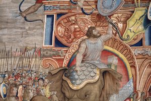 De Daden van Scipio. De slag bij Zama (detail) door Giulio Romano