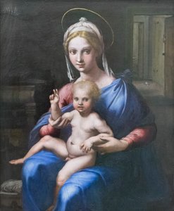 Madonna en kind door Giulio Romano