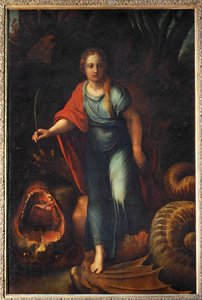 Sainte Marguerite - Sint Margaretha ... door Giulio Romano
