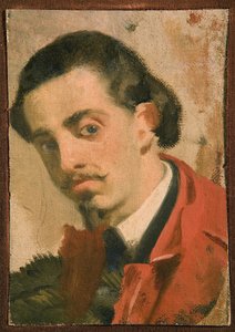 Portret van een man, deel van een drieluik, 1860-68
