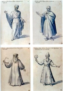 Kostuumontwerp voor klassieke figuren, 16e eeuw door Giuseppe Arcimboldi