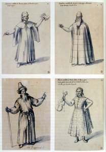 Kostuumontwerp voor klassieke figuren door Giuseppe Arcimboldi