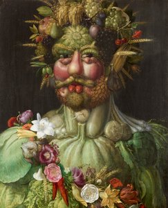 Vertumnus, portret, allegorie door Giuseppe Arcimboldo