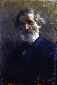 Portret van Giuseppe Verdi, Italiaanse componist door Barbaglia door Giuseppe Barbaglia
