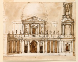 Verhoging van een kerk door Giuseppe Barberi