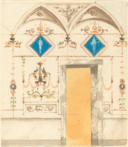 Pompeïaanse muurschildering door Giuseppe Bernardino Bison