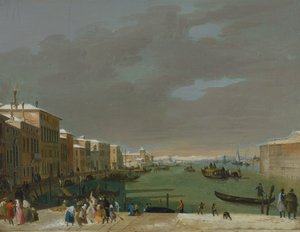 Venetië met sneeuw en maskers