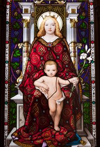 Madonna op de Troon door Giuseppe Bertini