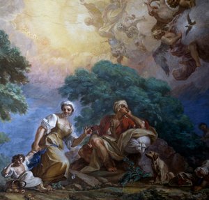 Visitatie, fresco door Giuseppe Bonito
