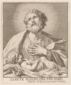 Sint Jozef en het kindje Jezus door Giuseppe Bottani