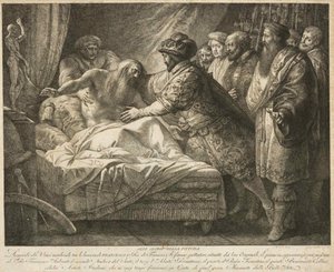 Allegorie van het schilderen De dood van Leonardo da Vinci door Giuseppe Cades
