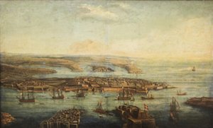 Een uitzicht op Grand Harbour, Marsamxett en Valletta