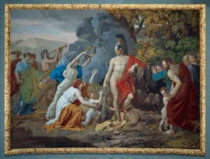 Theseus en de Minotaurus, door Giuseppe Cammarano door Giuseppe Cammarano