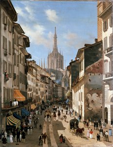 Uitzicht over de Corsia dei Servi straat (ca. 1839)