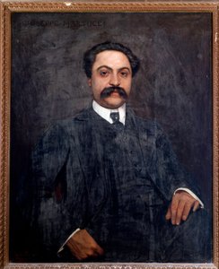 Portret van Giuseppe Martucci (1856-1909) Italiaanse componist, dirigent, pianist en leraar