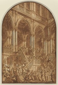 Christus gevangen genomen uit een paleis door Giuseppe Galli Bibiena