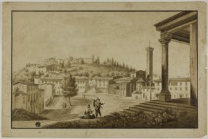 Uitzicht op Piazza in Fiesole