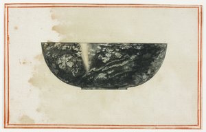 Kom van zwart marmer