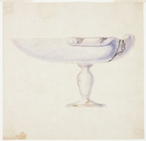 Paarse schelp op een standaard door Giuseppe Grisoni