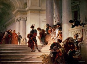 Cesare Borgia verlaat het Vaticaan, 1877