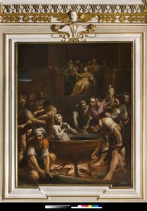 Het martelaarschap van Sint Johannes de Evangelist door Giuseppe Maria Crespi