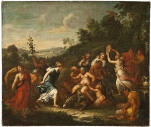 Der Triumph des Silenus door Giuseppe Maria Crespi