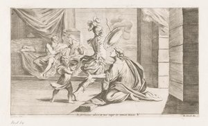 Aeneas vertrekt voor de strijd door Giuseppe Maria Mitelli