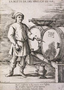 Vat geeft wijn die het bevat, Spreekwoord door Giuseppe Maria Mitelli